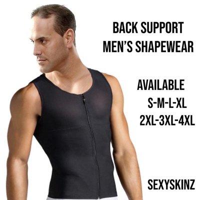 Men's Firm Body Shaper Vest with Back Support Back Supports/Men's Body. Lose Up to 2 sizes in your belly