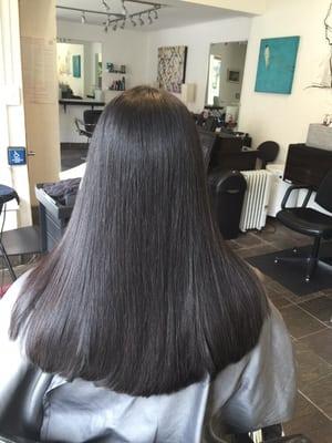 Keratin smoothing treatment