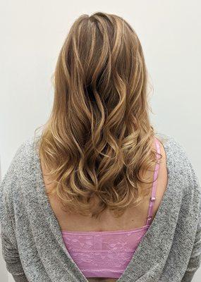 Balayage to add lighter pieces after I've let my hair grow out for a year.