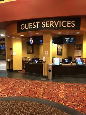 Guest services area, right as you walk into the building, in the middle. Validation machine will be waiting on the left.