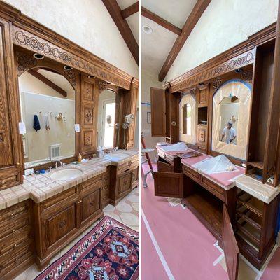 Refinishing Existing Vanity - Stain and Clear Coat