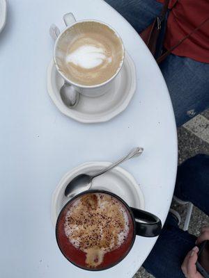 Known as biscotti latte & dark side cappuccino