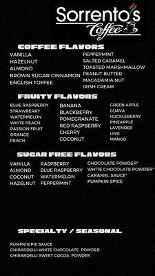 Flavor list