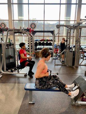 Main training floor at Island Health & Fitness