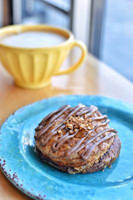 gianduja (chocolate hazelnut) croissant + latte 03.29.18