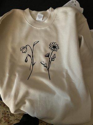 Birth month flower sweatshirt