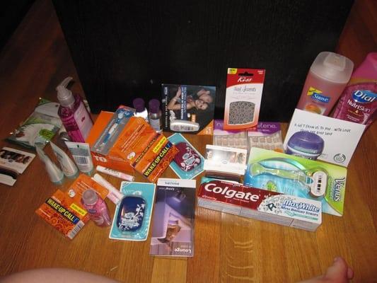 contents of a goodie bag