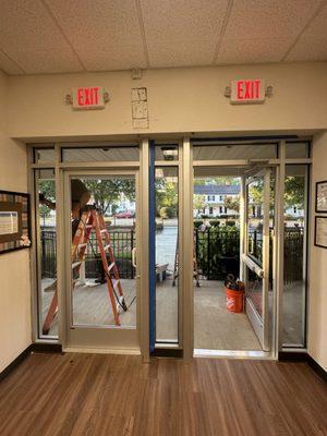 Commercial door and storefront installation