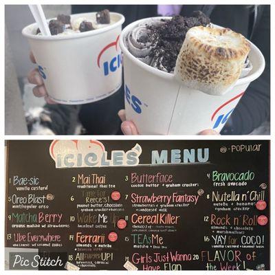 Oreo Blast Ice Cream Rolls with marshmallow & Oreo cookies + menu (9/2023)