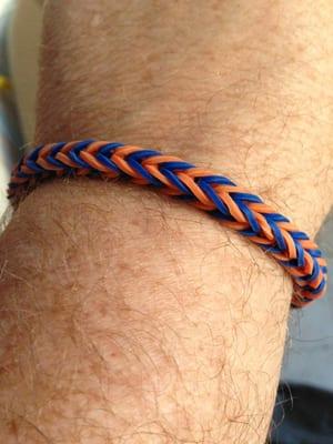 Fishtail design using NY Mets colors