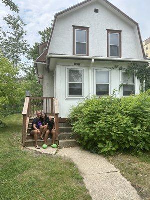 Porch purple rain house