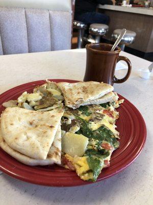 Athenian omelette with spinach