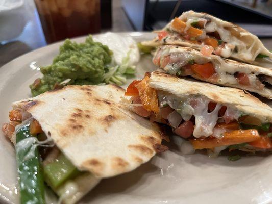 Vegetable quesadillas half order