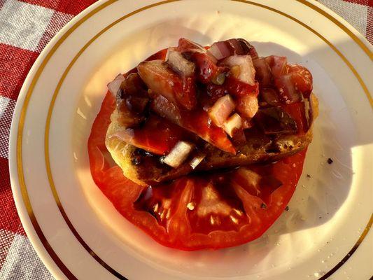 Tuscan sunset bruschetta