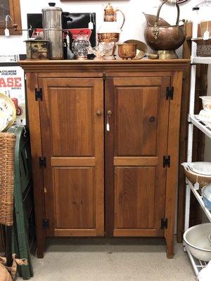 This is the PERFECT cabinet we found. Solid wood and only $109! LOVE IT!!