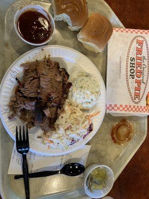 Brisket dinner plate