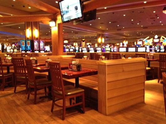 dining area overlooking the casino floor