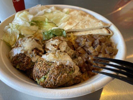 Up close and personal with the Falafel Platter