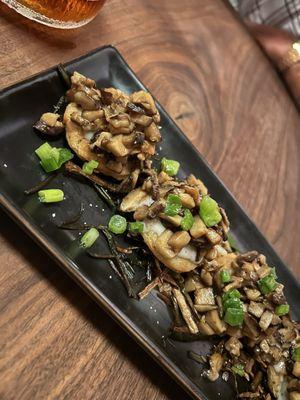 Mushroom scallop pancake