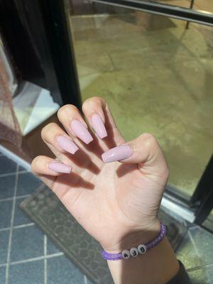 A photo of the nails that I had gotten from the salon