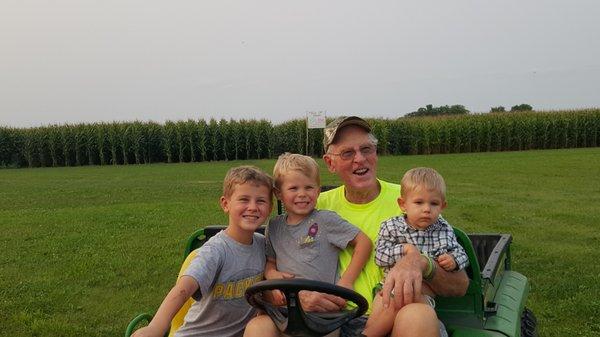 Grandpa Bob with 3 of his Great grandsons!