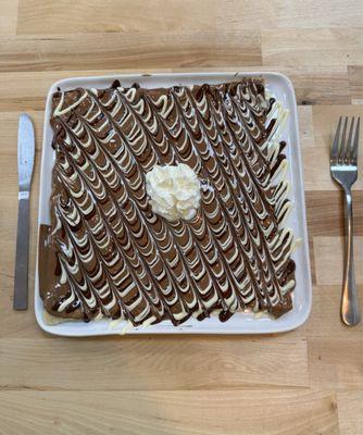 triple chocolate crepe