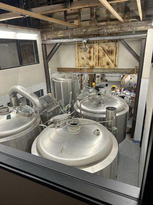 Large fermenters being prepped to roll out their own beers soon!