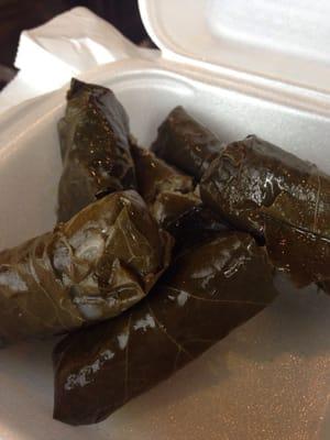 6 vegetarian grape leaves for 3 dollars. Deal.