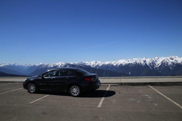 The trusty Sebring on Hurricane Ridge in Olympic National Park.