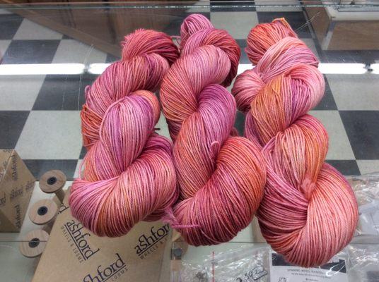 Hand-dyed sock yarn...dyed in-house!