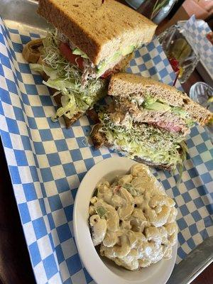 Tunacado with side of Mac salad