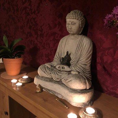 Buddha, candles, calm, meditation