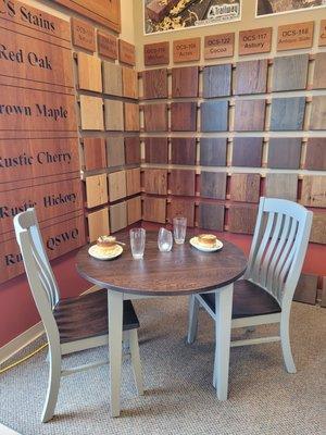 Indoor showroom small table set