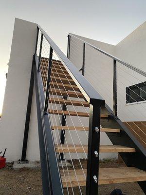 Custom Fab Cable Stairs