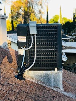 Condenser Installation on the Roof