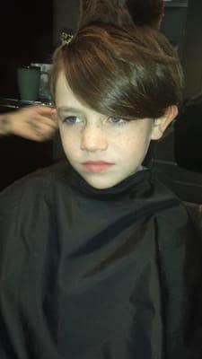 She give great grow-up stylish hair cuts to young bucks!