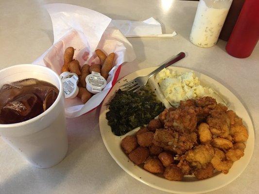 Scrimps Scallops and Oysters