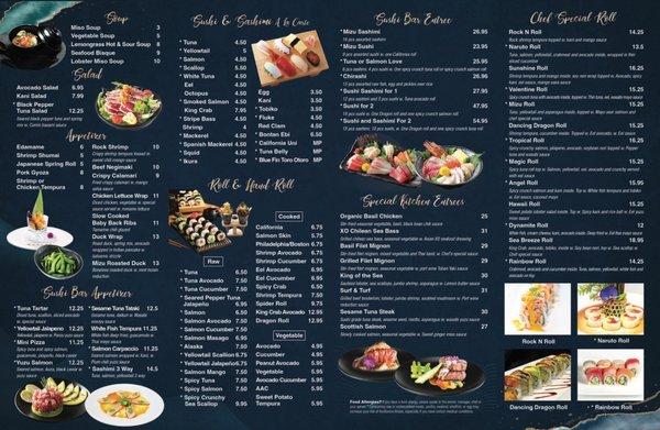 Page two of our menu