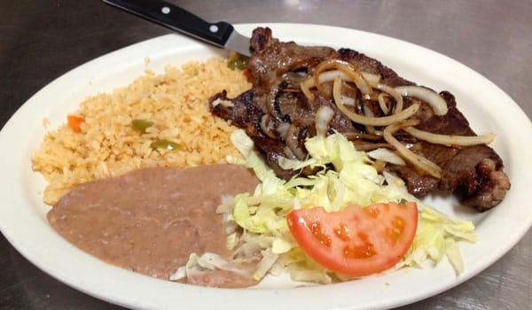 Carne asada plate. Thursday special