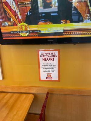 Out popeyes team has heart