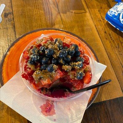 Delicious bowl with oatmeal