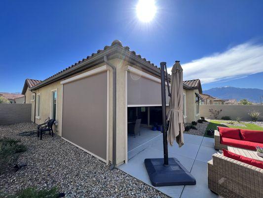 Automated drop shades Del Webb Rancho Mirage