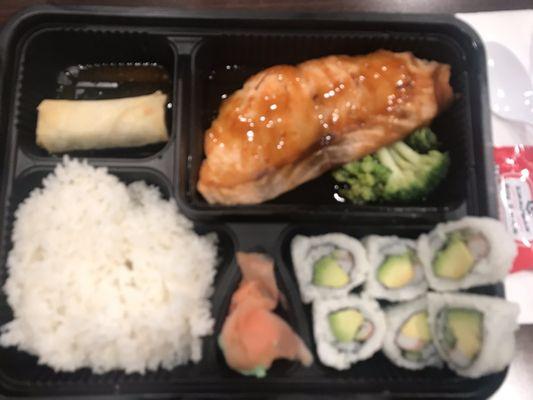 Salmon teriyaki lunch box