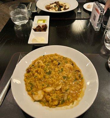 Short Rib Risotto and Creamy Polenta