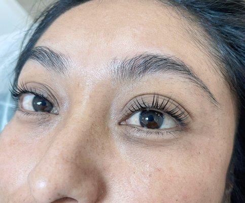 Lash lift and tint