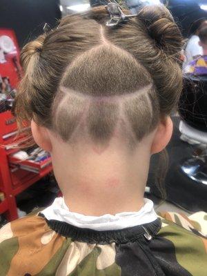 Undercut with design