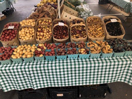 A variety of potatoes and onions !