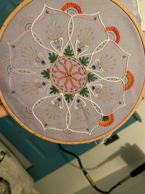 Cozy blue embroidery kit