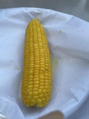 Corn drenched in butter.