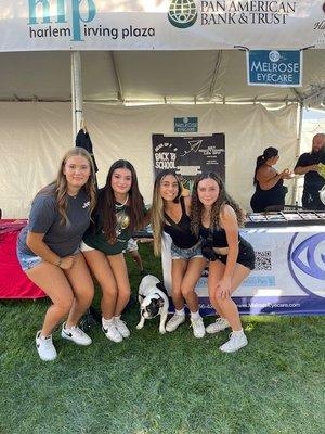 Duke with his fans at the Taste of Elmwood Park.